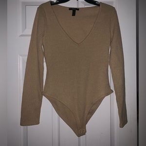 Forever 21 Beige/Tan/Sand Body Suit | Size XL